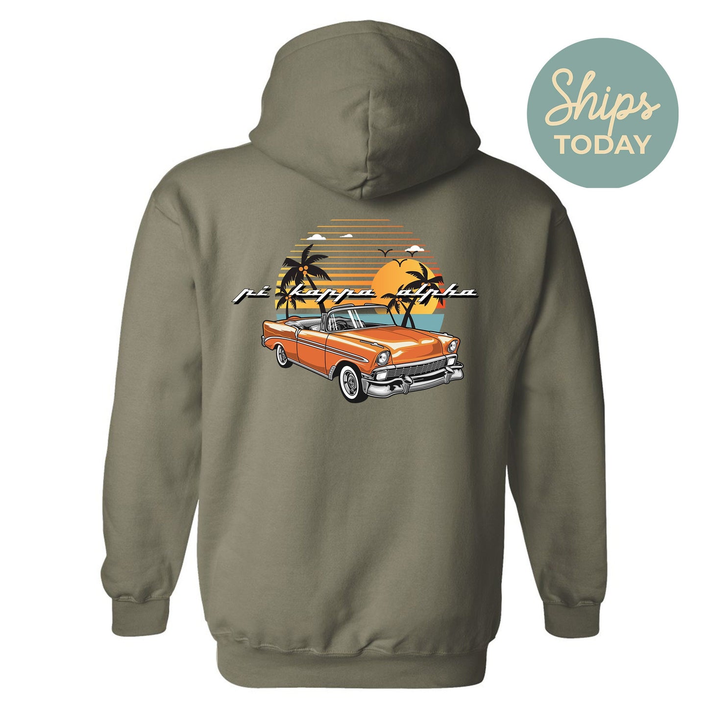 Pi Kappa Alpha Retro Rides Fraternity Hoodie _ 33603g