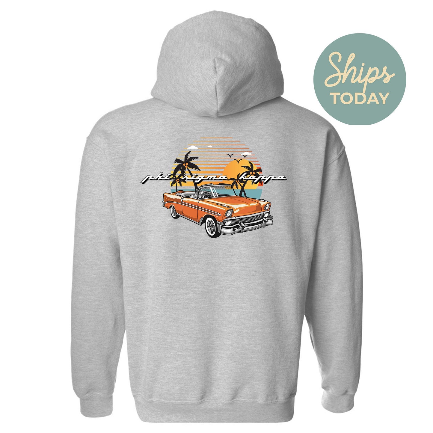 Phi Sigma Kappa Retro Rides Fraternity Hoodie _ 33602g