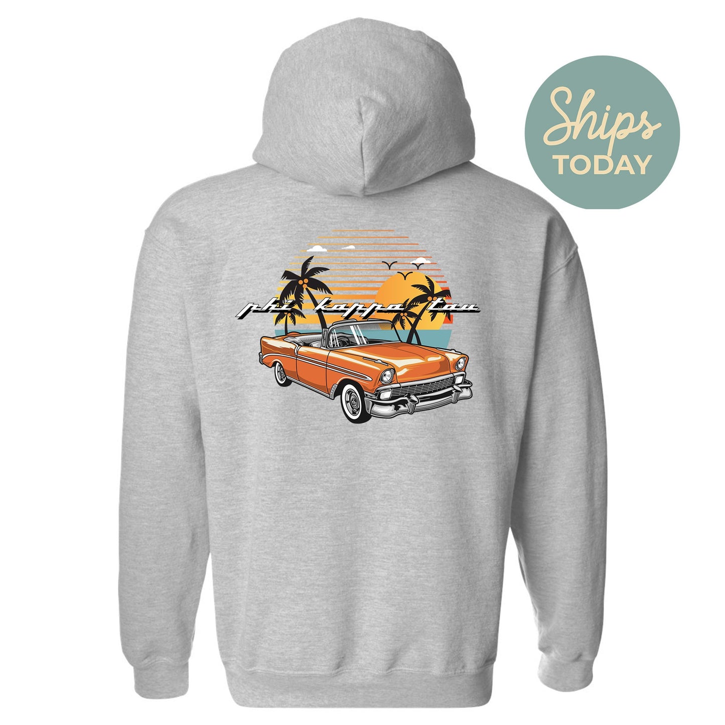Phi Kappa Tau Retro Rides Fraternity Hoodie _ 33601g