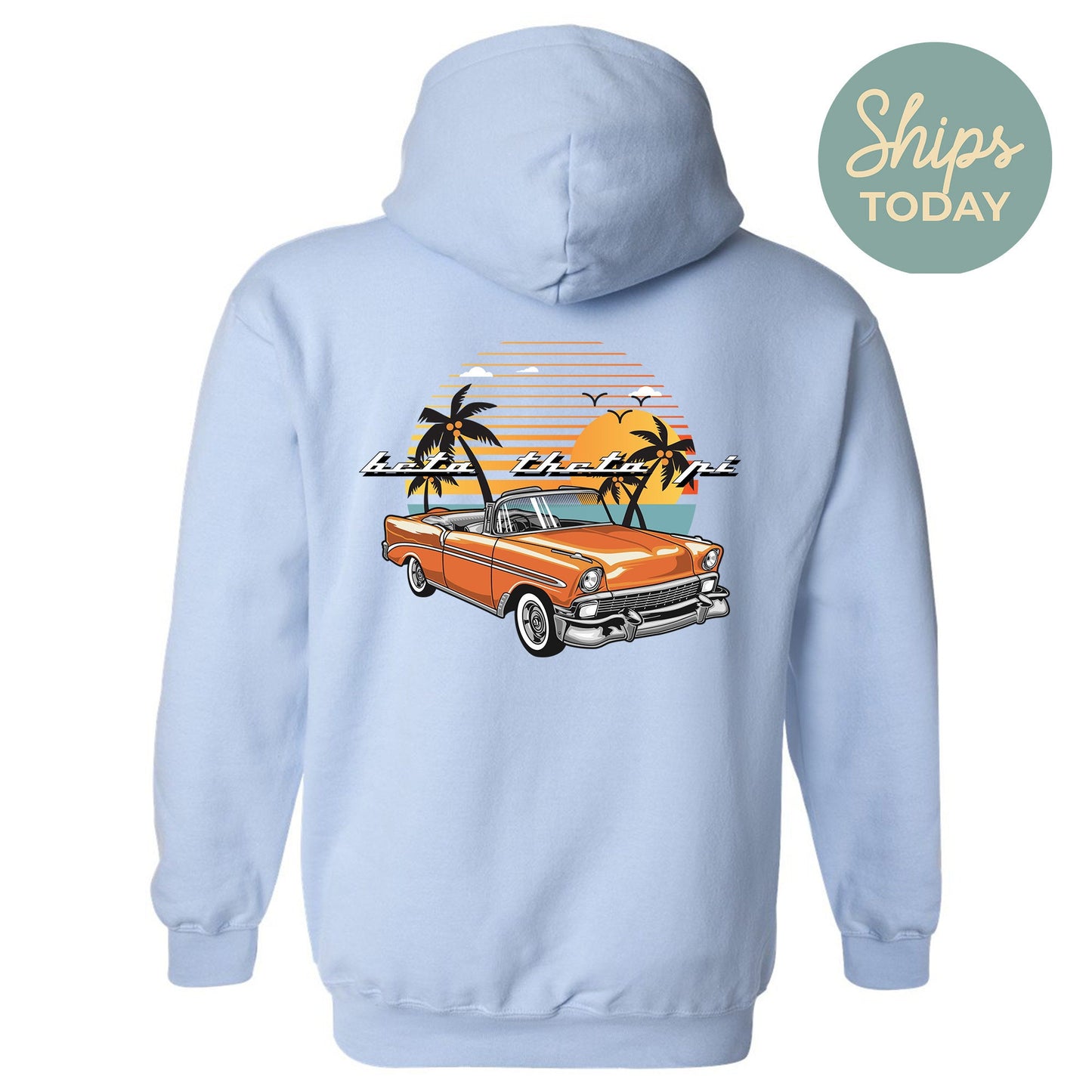 Beta Theta Pi Retro Rides Fraternity Hoodie _ 33589g