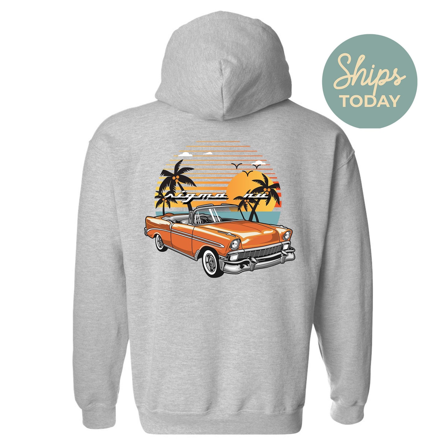 Sigma Nu Retro Rides Fraternity Hoodie _ 33608g