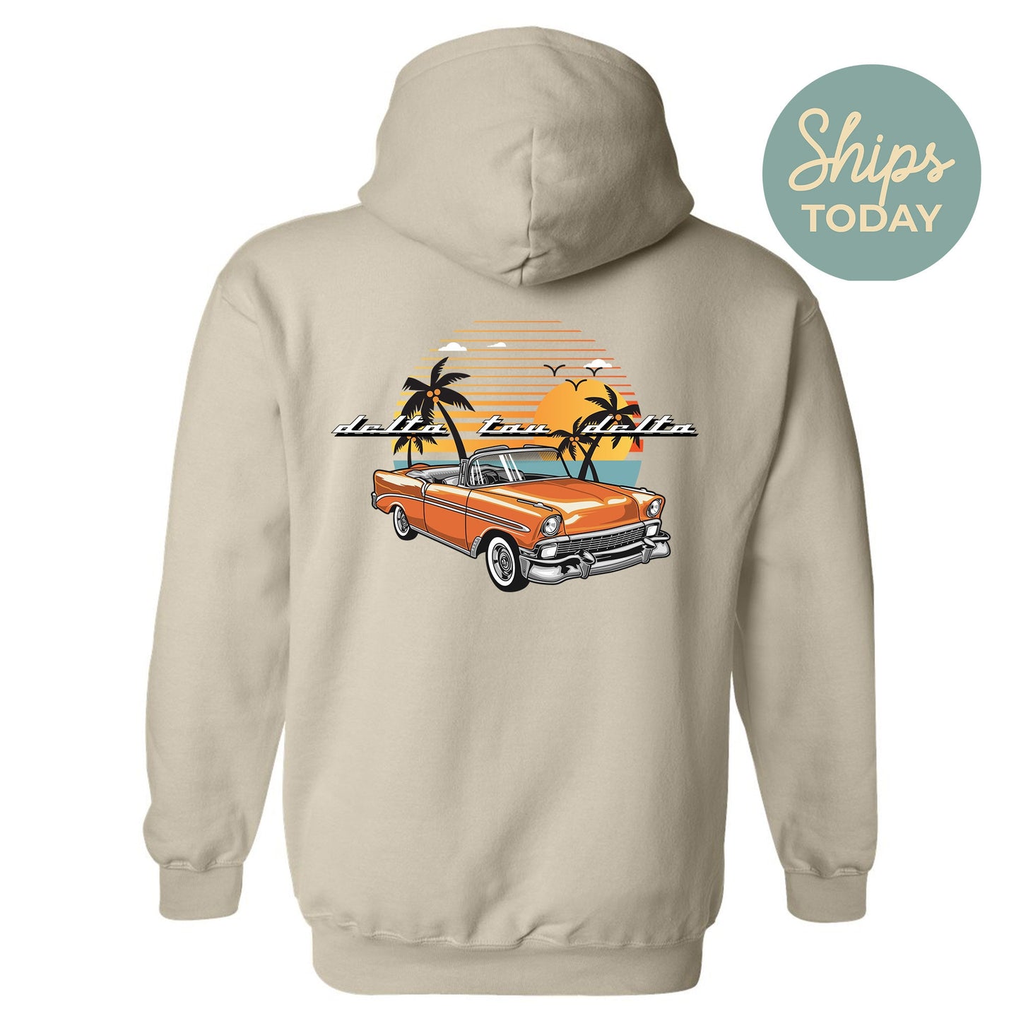 Delta Tau Delta Retro Rides Fraternity Hoodie _ 33593g