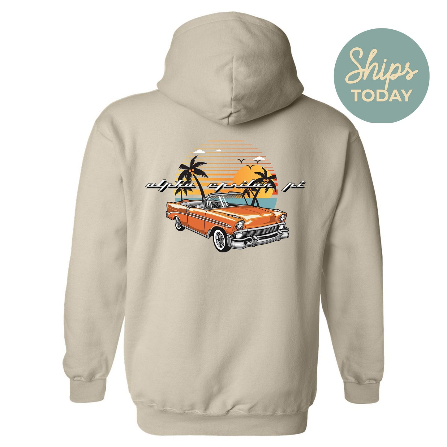 Alpha Epsilon Pi Retro Rides Fraternity Hoodie _ 33585g