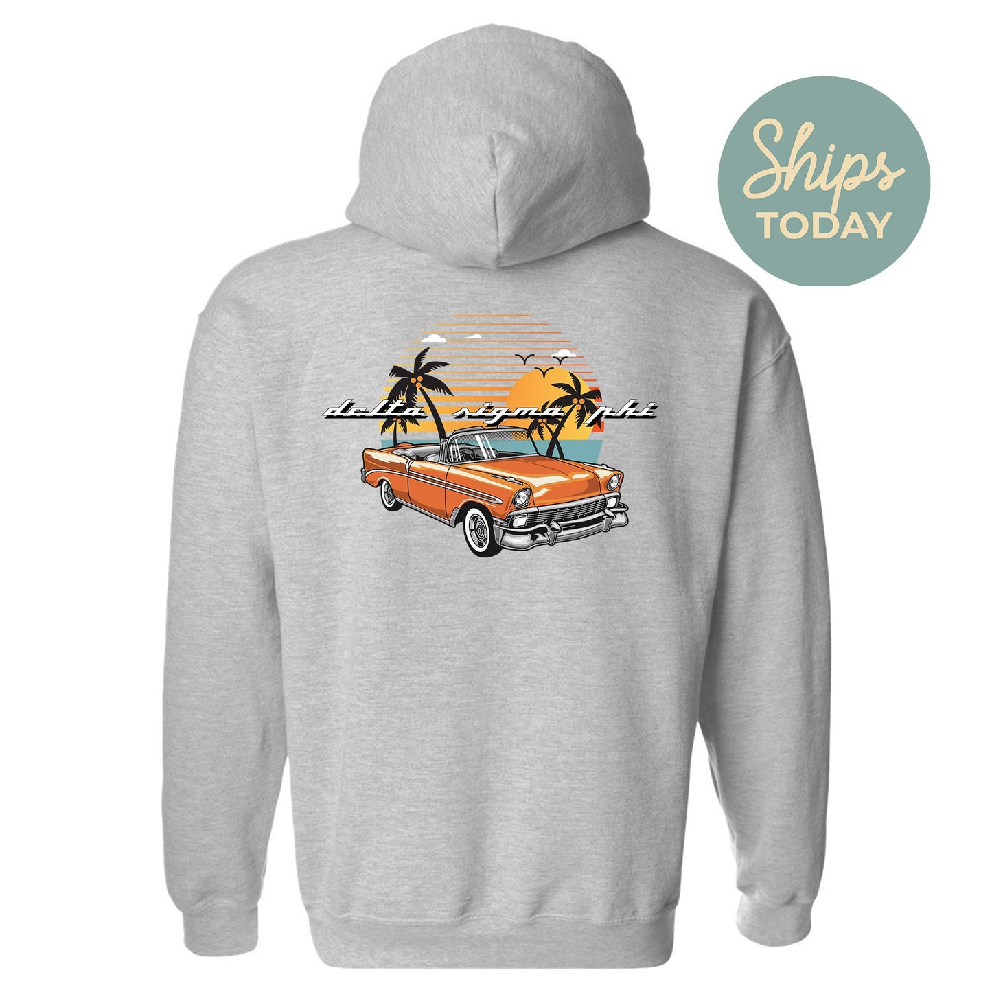 Delta Sigma Phi Retro Rides Fraternity Hoodie _ 33592g