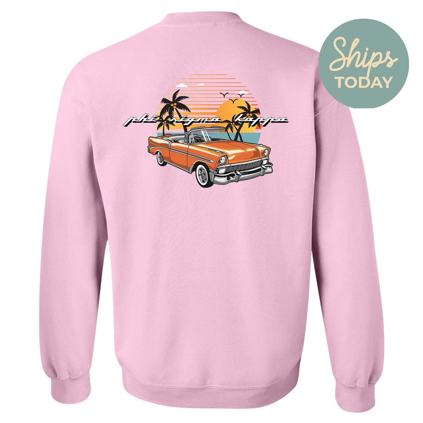 Phi Sigma Kappa Retro Rides Fraternity Sweatshirt _ 33602g