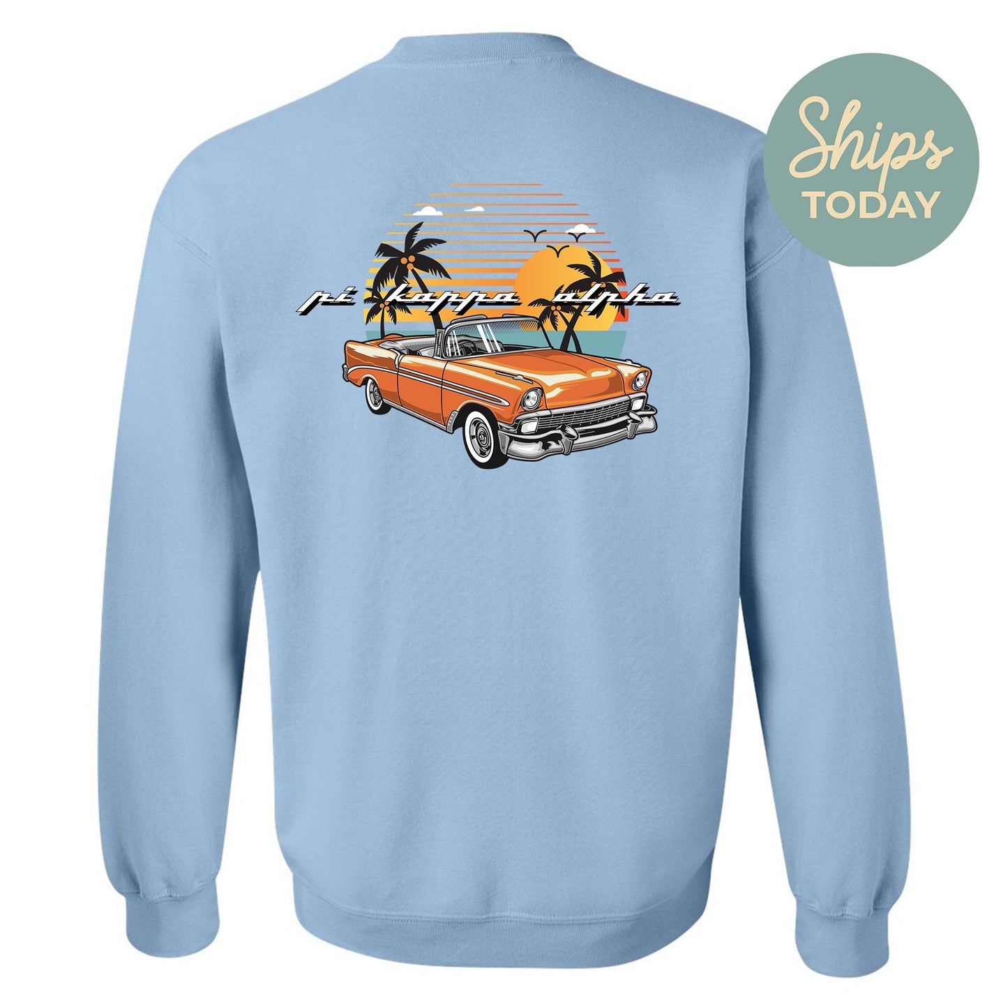 Pi Kappa Alpha Retro Rides Fraternity Sweatshirt _ 33603g
