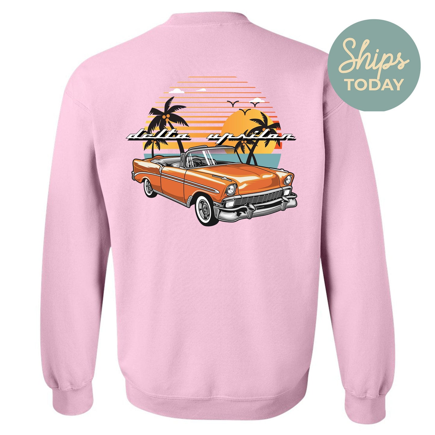 Delta Upsilon Retro Rides Fraternity Sweatshirt _ 33594g