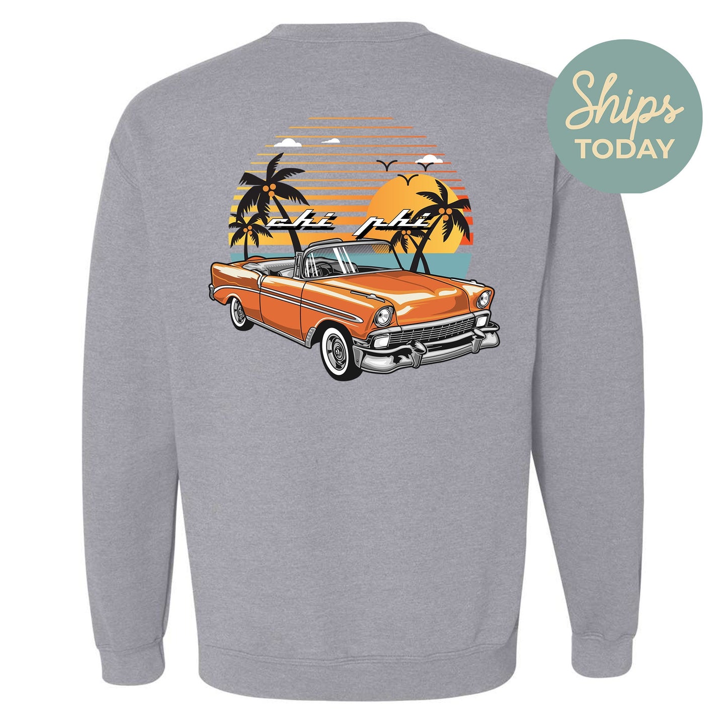 Chi Phi Retro Rides Fraternity Sweatshirt _ 33590g