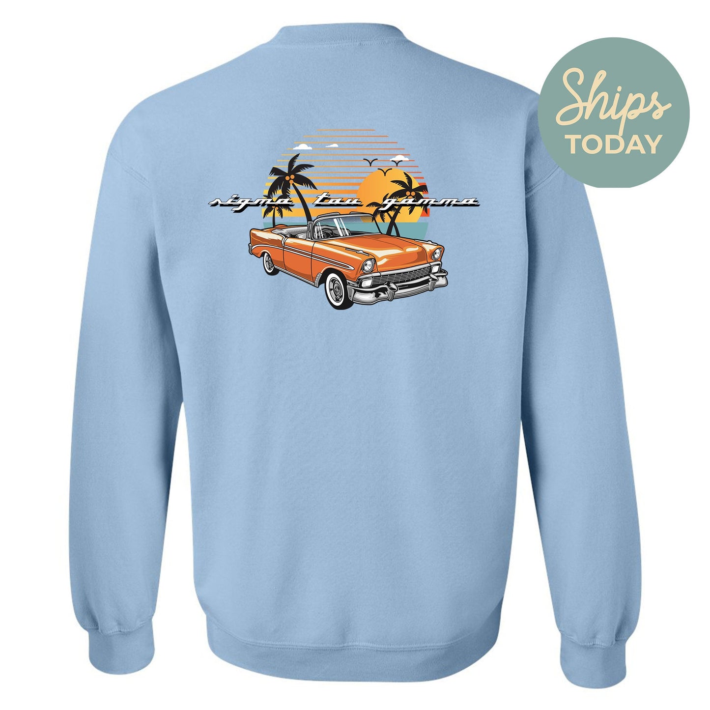 Sigma Tau Gamma Retro Rides Fraternity Sweatshirt _ 33611g