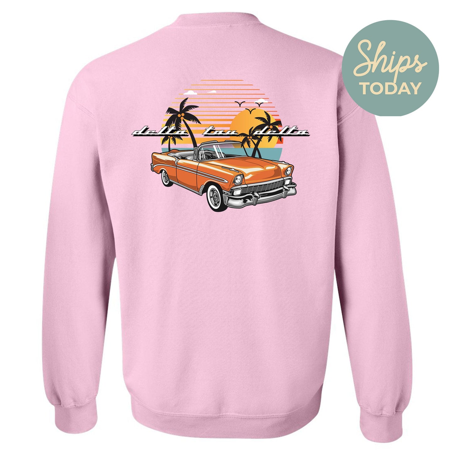 Delta Tau Delta Retro Rides Fraternity Sweatshirt _ 33593g