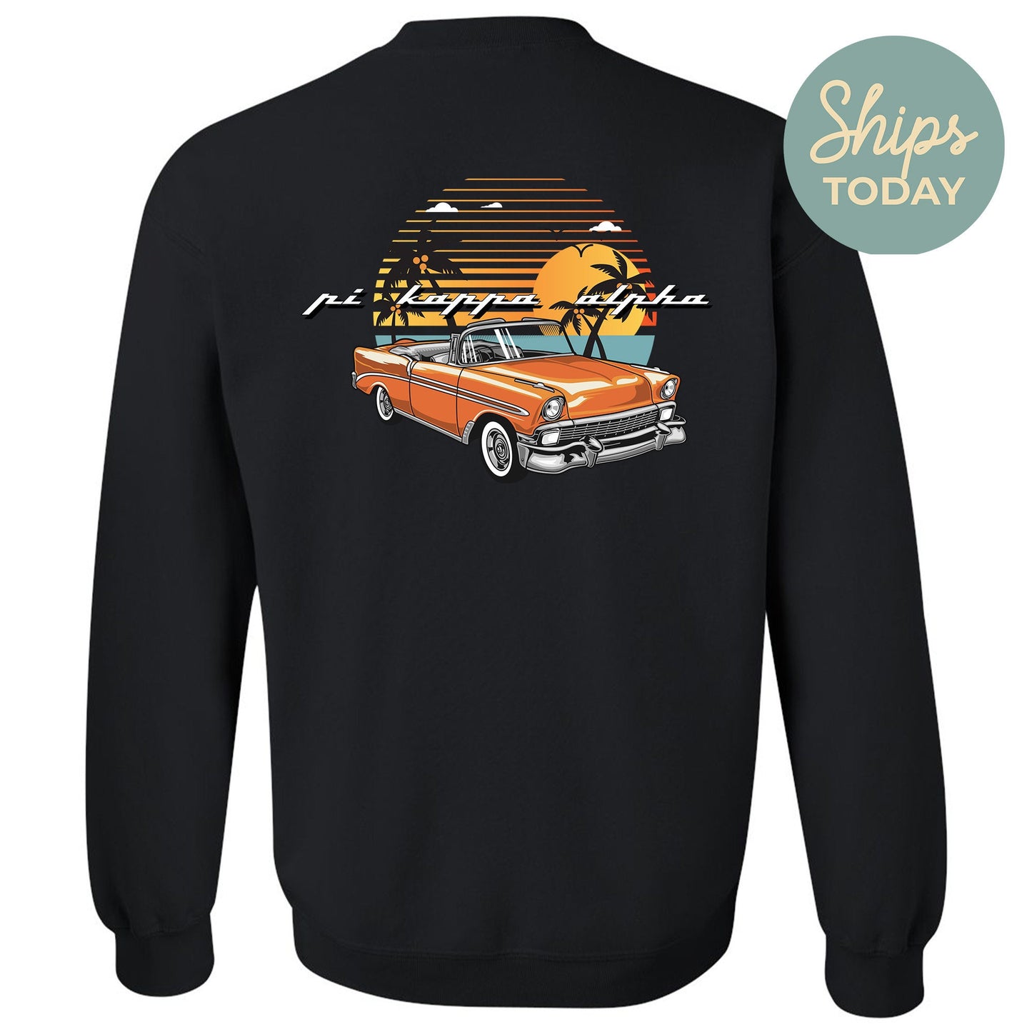 Pi Kappa Alpha Retro Rides Fraternity Sweatshirt _ 33603g