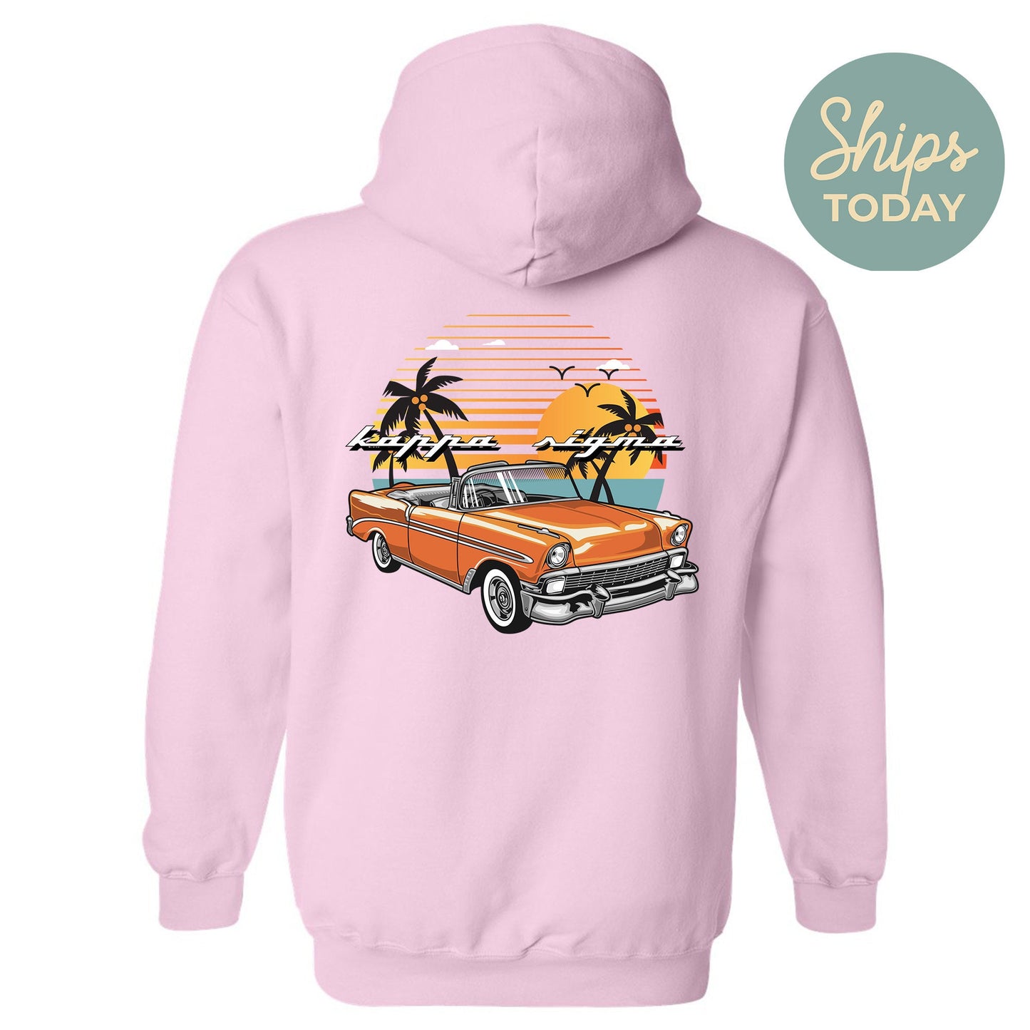 Kappa Sigma Retro Rides Fraternity Hoodie _ 33596g
