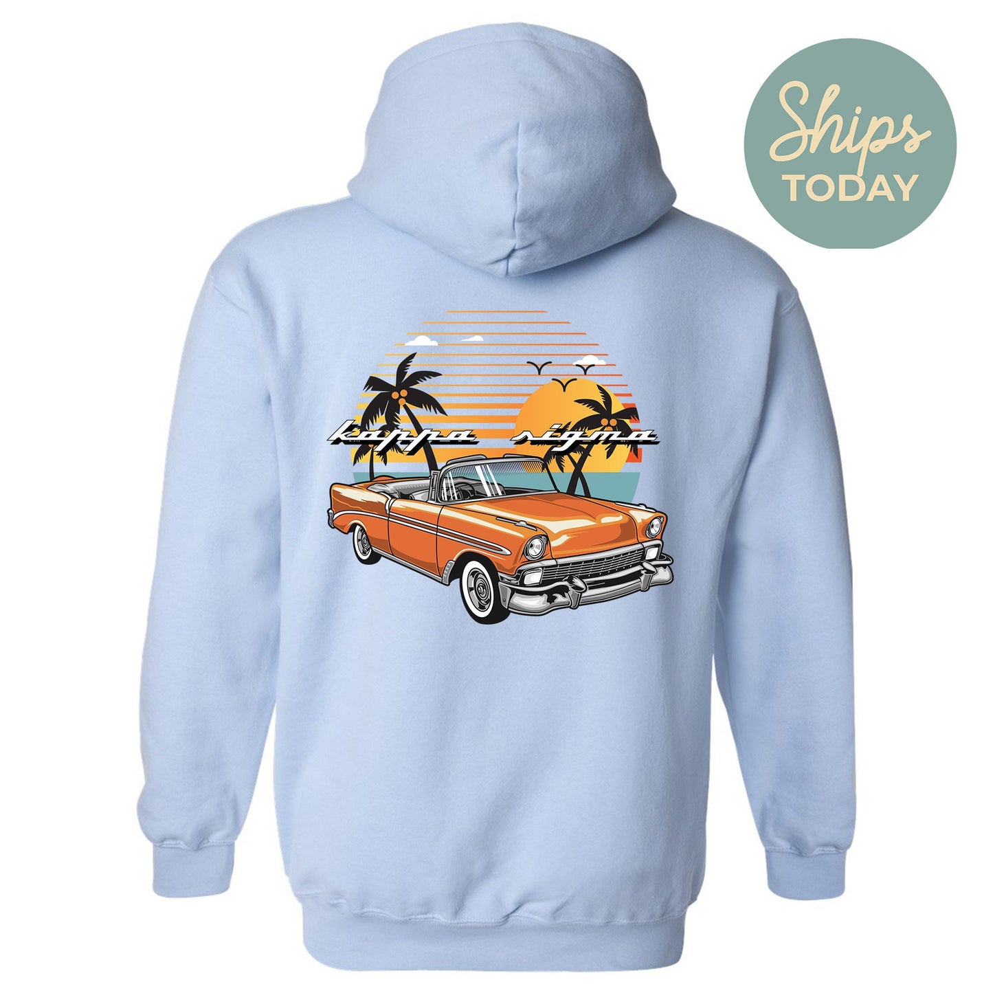 Kappa Sigma Retro Rides Fraternity Hoodie _ 33596g