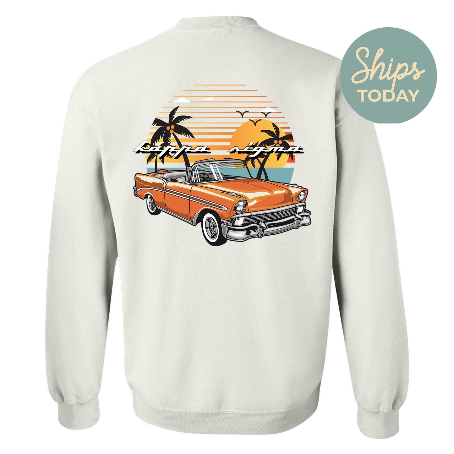 Kappa Sigma Retro Rides Fraternity Sweatshirt _ 33596g